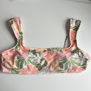 Pink Tropical Bikini Top
